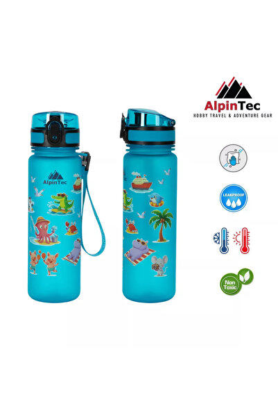 AlpinTec Παιδικό Παγούρι Νερού Θαλάσσια Ζώα 500ml για Δραστηριότητες