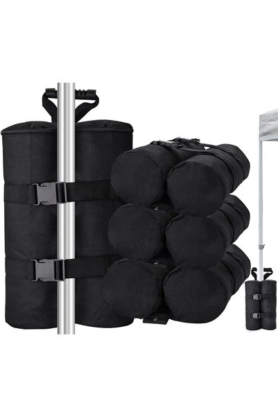 Generic Set of 4 Black Beach Umbrella Base Bags 60 Lbs (27kg) for Sand,قاعدة ...