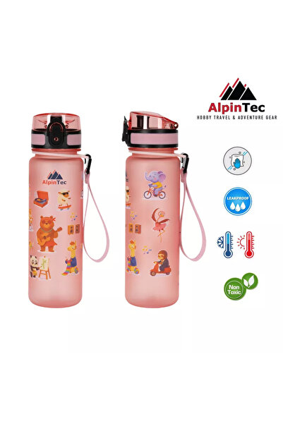 AlpinTec Παιδικό Παγούρι Νερού με Σχέδια Ζώων 500ml για Δραστηριότητες Παιδιών