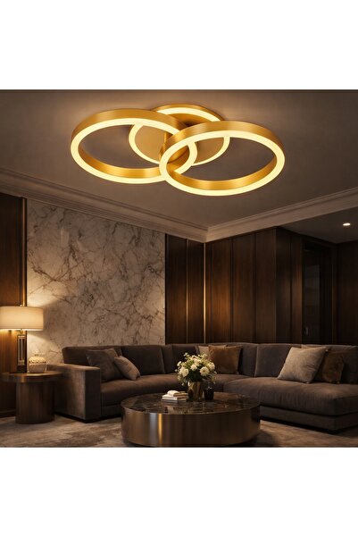 Magic Time Lustră LED 90W cu Lumină Reglabilă 3000K–6500K cu Telecomandă - Br...