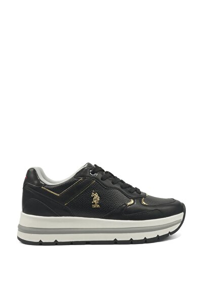 U.S. Polo Assn. حذاء رياضي نسائي أسود من شينا