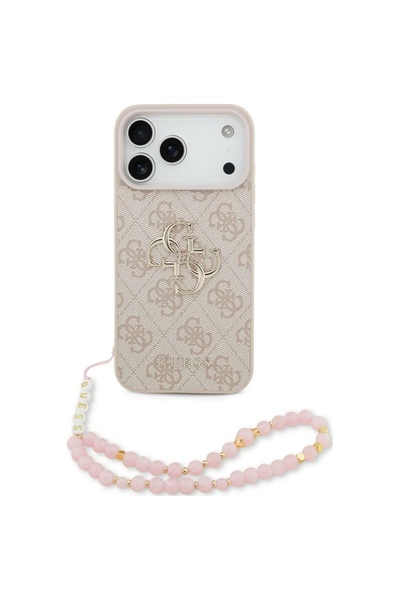 Guess 4G Strap 4G Classic Logo Case for iPhone 18 Pro Max / 17 Pro Max, Pink