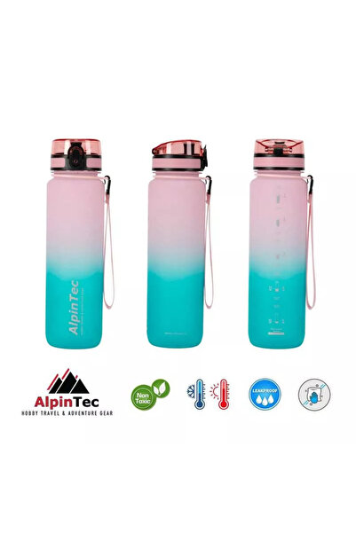 AlpinTec Μπουκάλι Νερού Ροζ-Γαλάζιο 1000ml Δίχρωμο