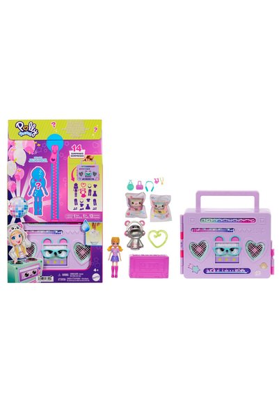 Polly Pocket Set de păpuși cu 16 accesorii, multicolor, 10 cm