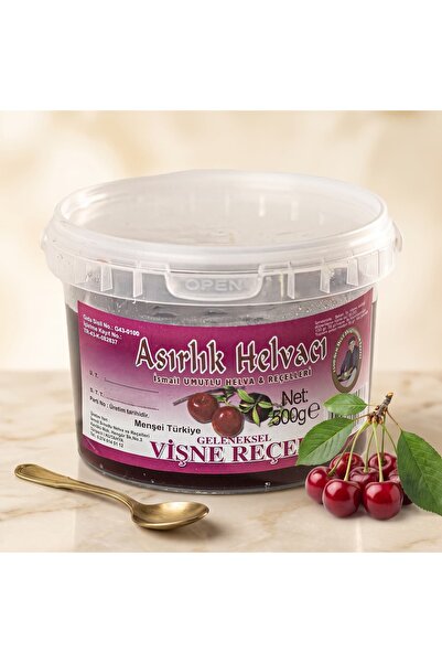 Vişne Reçeli 500 g – Asırlık Helvacı Geleneksel Tarif Kahvaltılık Reçel