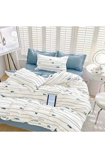 Pucioasa Home Lenjerie de pat cu elastic, tesatura tip finet, pat 2 persoane,...