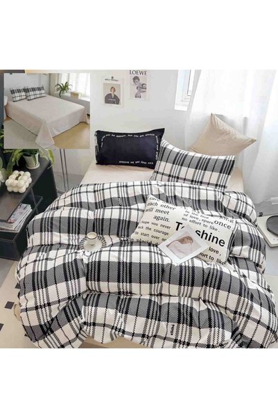 Pucioasa Home Lenjerie de pat cu 2 fete, tesatura tip finet, pat 2 persoane, ...