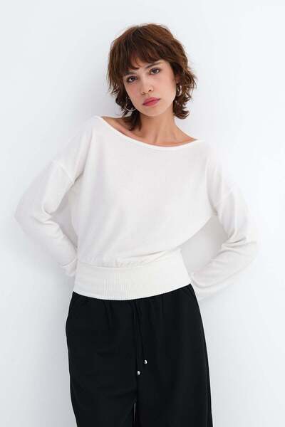 Addax Kayık Neck Blouse P13188