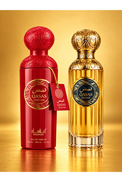 MANASIK Set of 2 Perfumes Qasas Only One & Qasas Hudson, Eau de Parfum Unisex...