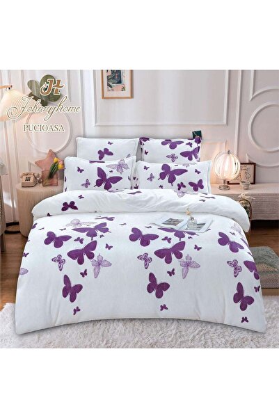 Pucioasa Home Lenjerie pufoasa cocolino cu 2 fete, pat 2 persoane, 6 piese, a...