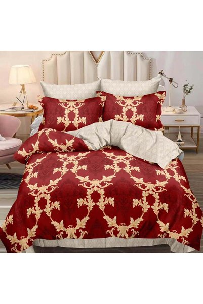 Pucioasa Home Lenjerie de pat cu elastic, tesatura tip finet, pat 2 persoane,...