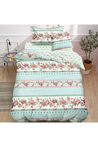 Pucioasa Home Lenjerie de pat cu elastic, tesatura tip finet, pat 1 persoana,...