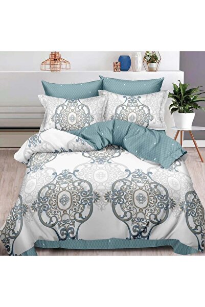 Pucioasa Home Lenjerie de pat cu elastic, tesatura tip finet, pat 2 persoane,...