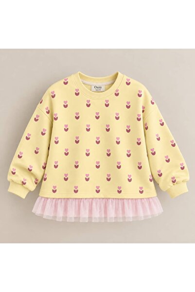OZZY KİDS Kız Çocuk Tül detaylı Sweatshirt