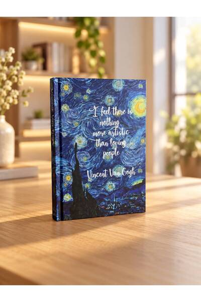 4nio Patterned Hard Cover Striped Notebook