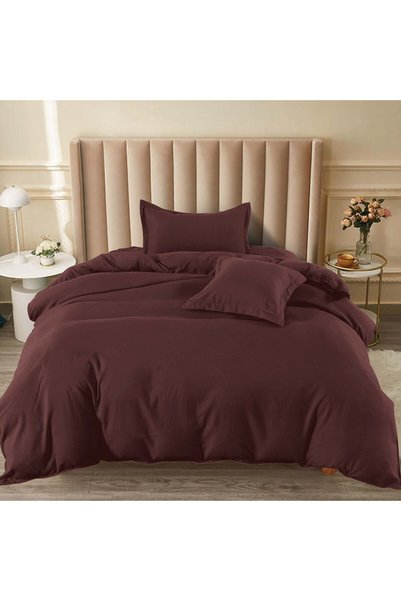 Pucioasa Home Lenjerie de pat cu elastic, tesatura tip finet, uni, pat 1 pers...