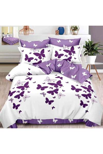 Pucioasa Home Lenjerie de pat cu 2 fete, tesatura tip finet, pat 2 persoane, ...