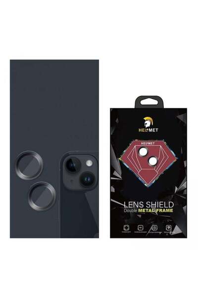 Helmet Lens Shield 3D Camera Lens Protector for iPhone 13 and 13 Mini - Black