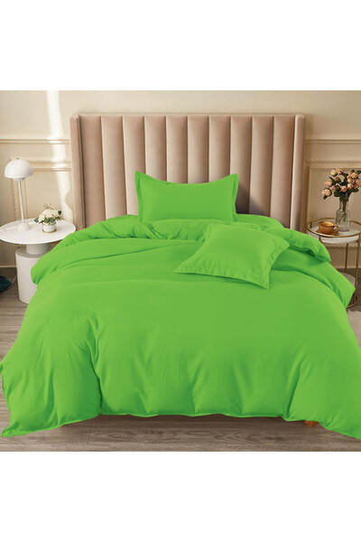 Pucioasa Home Lenjerie de pat cu elastic, tesatura tip finet, uni, pat 1 pers...