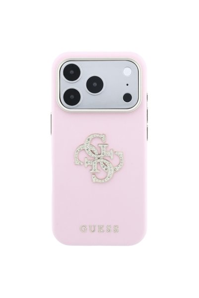 Guess Husă netedă și spațioasă cu logo Strass pentru iPhone 18 Pro Max / 17 P...