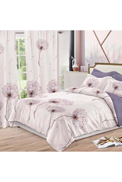 Pucioasa Home Set Lenjerie de Pat cu Elastic si Draperii, 8 Piese, Tesatura T...