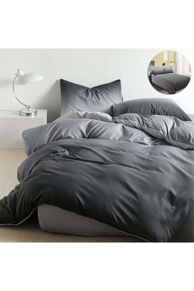 Pucioasa Home Lenjerie de pat cu elastic, imprimeu degrade, policoton, pat 1 ...