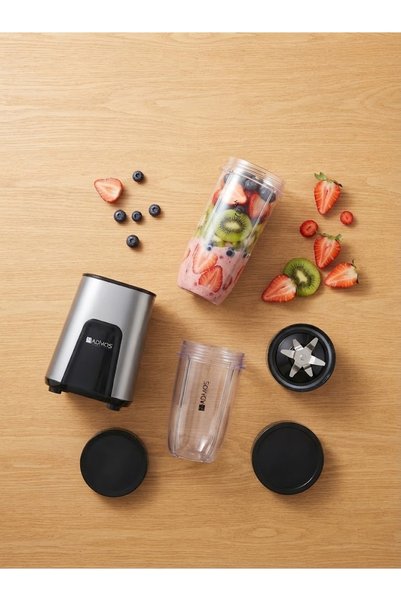 Bionic ADMOS AM-402JC 350W Multifunctional Personal Smoothie Blender and Grinder Set - 6-Blade Steel, 750ml/300ml Capacity