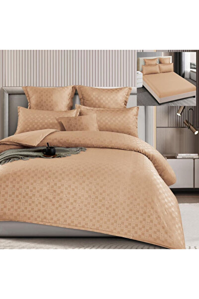 Pucioasa Home Set lenjerie de pat cu elastic, model embosat, tesatura tip fin...