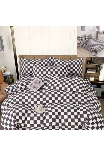 Pucioasa Home Lenjerie de pat cu 2 fete, tesatura tip finet, pat 2 persoane, ...