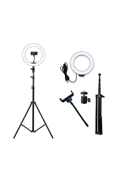 Generic Brand Lampă circulară LED Ring Light, diametru 33 cm, telecomandă, su...