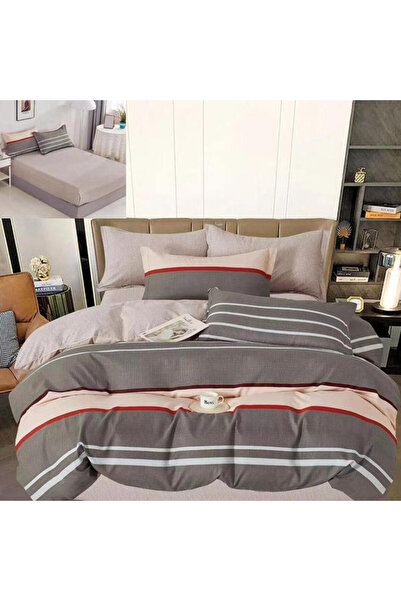Pucioasa Home Lenjerie de pat cu elastic, tesatura tip finet, pat 2 persoane,...