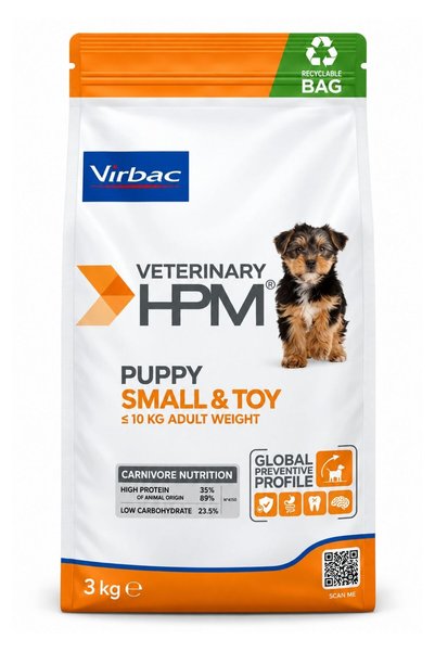 Virbac Veterinary HPM Puppy Small & Toy Yavru Köpek Maması 3 Kg