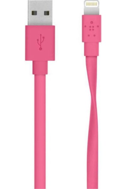Belkin Καλώδιο Lightning Επίπεδο 2.4A 1.2μ Ροζ