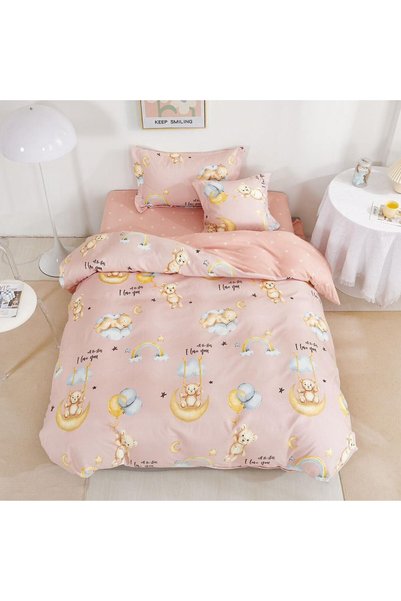 Pucioasa Home Lenjerie de pat cu elastic, tesatura tip finet, pat 1 persoana,...