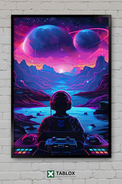tablomaxtbx Lumea jocurilor Game World Gamer Artă decorativă de perete Aspect...