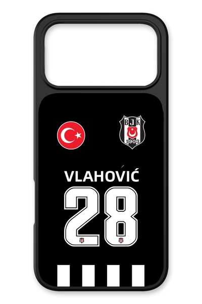 Beşiktaş Dušan Vlahović Forma iPhone 18 Pro Case (Glass) - Licensed Original