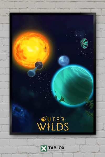 tablomaxtbx Outer Wilds Galaxy Galaksi Τέχνη Παιχνιδιών Διαστημική Διακόσμηση...
