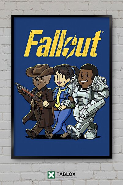 tablomaxtbx Fallout Group Βιντεοπαιχνίδι RPG Αφίσα επιστημονικής φαντασίας με...