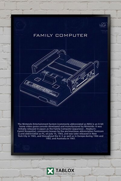 tablomaxtbx Plan de construcție Family Computer, Consolă retro Famicom, Tablo...