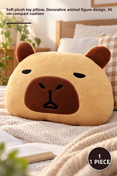 Yenilig 1 pernă de pluș Capybara - pernă de jucărie de pluș moale, design dec...