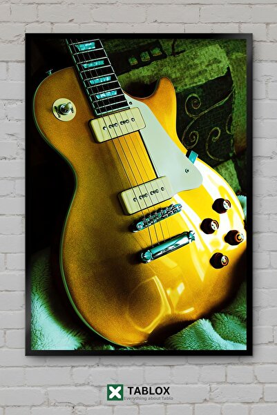 tablomaxtbx Електрическа китара Gibson Les Paul, Рок арт постер, Декоративна ...
