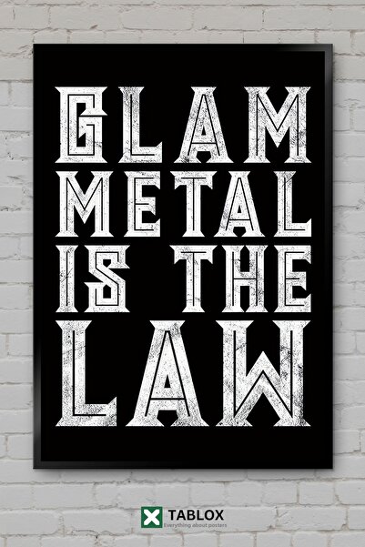 tablomaxtbx Αφίσα Glam Metal Rock Music Rule of Law, Διακοσμητικός πίνακας MD...
