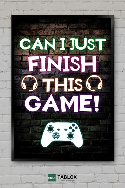 tablomaxtbx Poster pentru jucători de jocuri cu lumină neon, tablou decorativ...