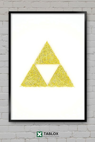 tablomaxtbx Triforce Zelda Symbol Art Game Αφίσα Διακόσμηση Τοίχου Πλαίσιο με...