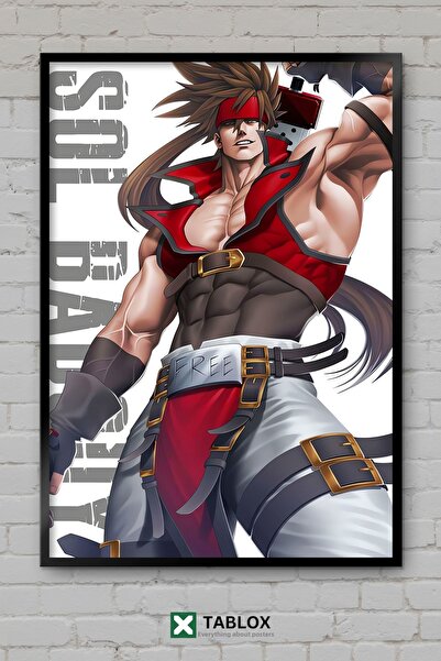tablomaxtbx Guilty Gear Strive Fighting Game Αφίσα παιχνιδιού μάχης με κορνίζ...