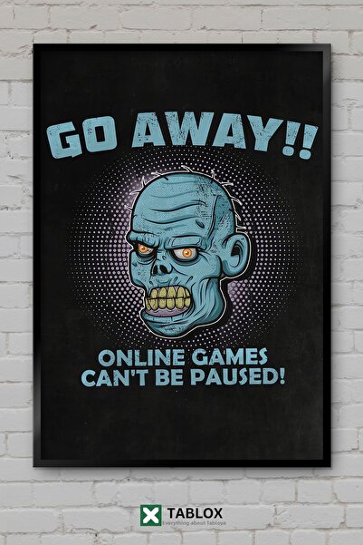 tablomaxtbx Jucător de jocuri video amuzant Zombie Gamer Zombie Art Frame Vie...