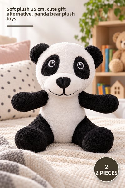 Yenilig 2 Pieces Plush Panda Toy – Soft Plush 25 Cm, Cute Gift Alternative, T...