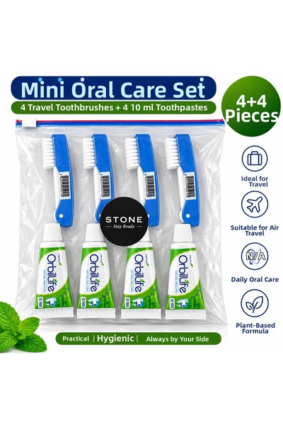 Stone Ready Kit 4+4 Mini Dental Care Set - Family Pack