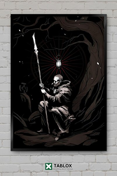 tablomaxtbx Carte de tarot Hermit Erashed, poster fantastic, tablou decorativ...