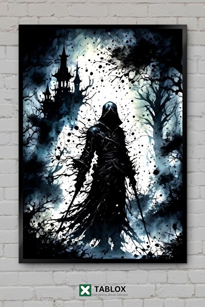 tablomaxtbx Afiș artistic Flame Hunter, decor de perete, aspect de cadru, pic...